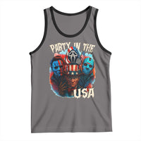 Funny Creepy 4th Of July Party In The USA Tank Top 4th Of July Horror Movie Independence Day - Wonder Print Shop