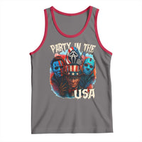 Funny Creepy 4th Of July Party In The USA Tank Top 4th Of July Horror Movie Independence Day - Wonder Print Shop