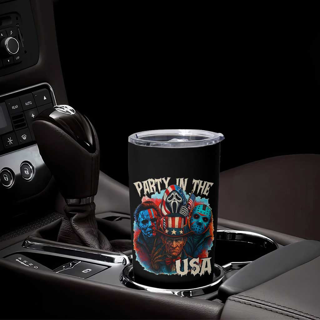 Funny Creepy 4th Of July Party In The USA Tumbler Cup 4th Of July Horror Movie Independence Day - Wonder Print Shop