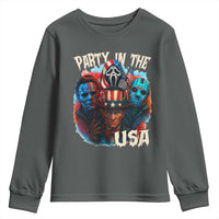 Funny Creepy 4th Of July Party In The USA Youth Sweatshirt 4th Of July Horror Movie Independence Day - Wonder Print Shop