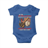Funny 4th Of July Baseball Baby Onesie The Whole Sky Would Brighten Up With Fireworks Giving Us Light For A Game - Wonder Print Shop