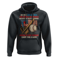 Funny 4th Of July Baseball Hoodie The Whole Sky Would Brighten Up With Fireworks Giving Us Light For A Game - Wonder Print Shop