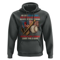 Funny 4th Of July Baseball Hoodie The Whole Sky Would Brighten Up With Fireworks Giving Us Light For A Game - Wonder Print Shop