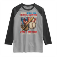 Funny 4th Of July Baseball Raglan Shirt The Whole Sky Would Brighten Up With Fireworks Giving Us Light For A Game - Wonder Print Shop
