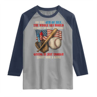 Funny 4th Of July Baseball Raglan Shirt The Whole Sky Would Brighten Up With Fireworks Giving Us Light For A Game - Wonder Print Shop