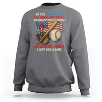 Funny 4th Of July Baseball Sweatshirt The Whole Sky Would Brighten Up With Fireworks Giving Us Light For A Game - Wonder Print Shop