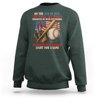 Funny 4th Of July Baseball Sweatshirt The Whole Sky Would Brighten Up With Fireworks Giving Us Light For A Game - Wonder Print Shop