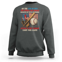 Funny 4th Of July Baseball Sweatshirt The Whole Sky Would Brighten Up With Fireworks Giving Us Light For A Game - Wonder Print Shop