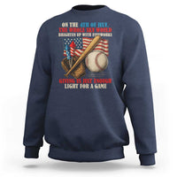 Funny 4th Of July Baseball Sweatshirt The Whole Sky Would Brighten Up With Fireworks Giving Us Light For A Game - Wonder Print Shop
