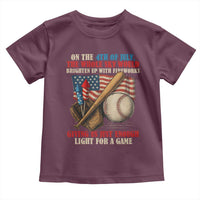 Funny 4th Of July Baseball Toddler T Shirt The Whole Sky Would Brighten Up With Fireworks Giving Us Light For A Game - Wonder Print Shop