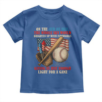 Funny 4th Of July Baseball Toddler T Shirt The Whole Sky Would Brighten Up With Fireworks Giving Us Light For A Game - Wonder Print Shop