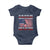 Funny 4th Of July Baseball Baby Onesie The Whole Sky Would Brighten Up With Fireworks American Flag - Wonder Print Shop