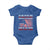 Funny 4th Of July Baseball Baby Onesie The Whole Sky Would Brighten Up With Fireworks American Flag - Wonder Print Shop