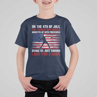Funny 4th Of July Baseball T Shirt For Kid The Whole Sky Would Brighten Up With Fireworks American Flag - Wonder Print Shop