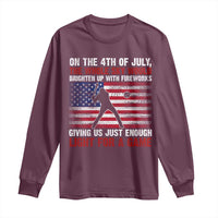Funny 4th Of July Baseball Long Sleeve Shirt The Whole Sky Would Brighten Up With Fireworks American Flag - Wonder Print Shop