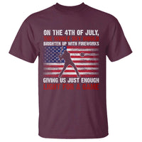 Funny 4th Of July Baseball T Shirt The Whole Sky Would Brighten Up With Fireworks American Flag - Wonder Print Shop