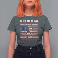 Funny 4th Of July Baseball T Shirt For Women The Whole Sky Would Brighten Up With Fireworks American Flag - Wonder Print Shop