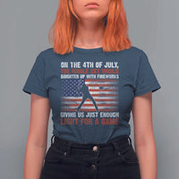 Funny 4th Of July Baseball T Shirt For Women The Whole Sky Would Brighten Up With Fireworks American Flag - Wonder Print Shop