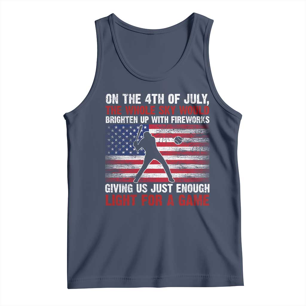 Funny 4th Of July Baseball Tank Top The Whole Sky Would Brighten Up With Fireworks American Flag - Wonder Print Shop
