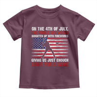 Funny 4th Of July Baseball Toddler T Shirt The Whole Sky Would Brighten Up With Fireworks American Flag - Wonder Print Shop