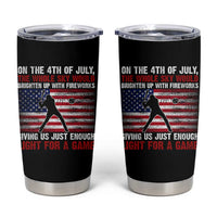 Funny 4th Of July Baseball Tumbler Cup The Whole Sky Would Brighten Up With Fireworks American Flag - Wonder Print Shop