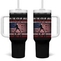 Funny 4th Of July Baseball Tumbler With Handle The Whole Sky Would Brighten Up With Fireworks American Flag - Wonder Print Shop