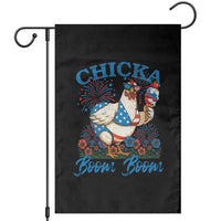 Funny Chicka Boom Boom 4th Of July Garden Flag Patriotic Farmers Chicken Lover - Wonder Print Shop