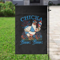 Funny Chicka Boom Boom 4th Of July Garden Flag Patriotic Farmers Chicken Lover - Wonder Print Shop