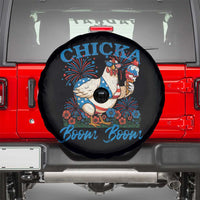 Funny Chicka Boom Boom 4th Of July Spare Tire Cover Patriotic Farmers Chicken Lover - Wonder Print Shop