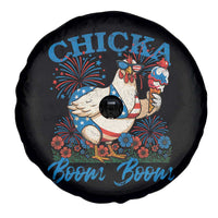 Funny Chicka Boom Boom 4th Of July Spare Tire Cover Patriotic Farmers Chicken Lover - Wonder Print Shop
