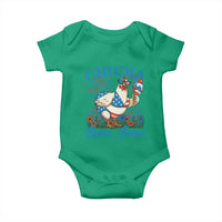 Funny Chicka Boom Boom 4th Of July Baby Onesie Patriotic Farmers Chicken Lover - Wonder Print Shop
