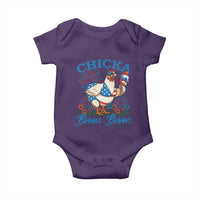 Funny Chicka Boom Boom 4th Of July Baby Onesie Patriotic Farmers Chicken Lover - Wonder Print Shop