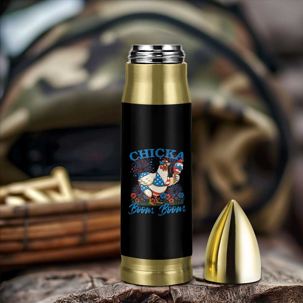 Funny Chicka Boom Boom 4th Of July Bullet Tumbler Patriotic Farmers Chicken Lover - Wonder Print Shop
