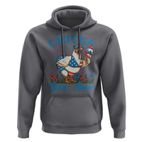 Funny Chicka Boom Boom 4th Of July Hoodie Patriotic Farmers Chicken Lover - Wonder Print Shop