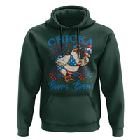 Funny Chicka Boom Boom 4th Of July Hoodie Patriotic Farmers Chicken Lover - Wonder Print Shop