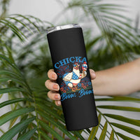 Funny Chicka Boom Boom 4th Of July Skinny Tumbler Patriotic Farmers Chicken Lover - Wonder Print Shop
