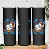 Funny Chicka Boom Boom 4th Of July Skinny Tumbler Patriotic Farmers Chicken Lover - Wonder Print Shop