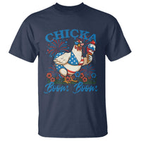 Funny Chicka Boom Boom 4th Of July T Shirt Patriotic Farmers Chicken Lover - Wonder Print Shop