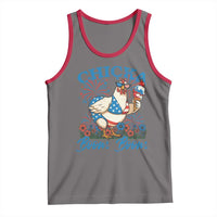 Funny Chicka Boom Boom 4th Of July Tank Top Patriotic Farmers Chicken Lover - Wonder Print Shop
