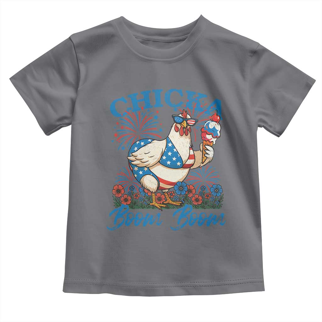 Funny Chicka Boom Boom 4th Of July Toddler T Shirt Patriotic Farmers Chicken Lover - Wonder Print Shop