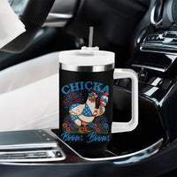 Funny Chicka Boom Boom 4th Of July Tumbler With Handle Patriotic Farmers Chicken Lover - Wonder Print Shop