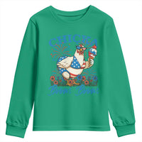 Funny Chicka Boom Boom 4th Of July Youth Sweatshirt Patriotic Farmers Chicken Lover - Wonder Print Shop