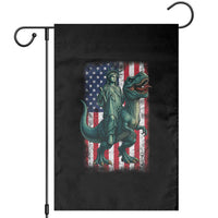 Funny Dinosaur Statue Of Liberty 4th Of July Garden Flag American Flag - Wonder Print Shop