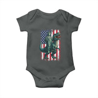 Funny Dinosaur Statue Of Liberty 4th Of July Baby Onesie American Flag - Wonder Print Shop