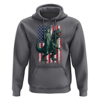 Funny Dinosaur Statue Of Liberty 4th Of July Hoodie American Flag - Wonder Print Shop