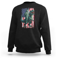 Funny Dinosaur Statue Of Liberty 4th Of July Sweatshirt American Flag - Wonder Print Shop