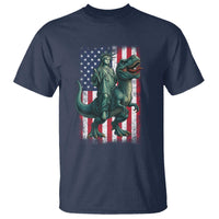 Funny Dinosaur Statue Of Liberty 4th Of July T Shirt American Flag - Wonder Print Shop