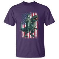 Funny Dinosaur Statue Of Liberty 4th Of July T Shirt American Flag - Wonder Print Shop