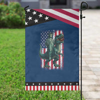 Funny Dinosaur Statue Of Liberty 4th Of July Garden Flag American Flag