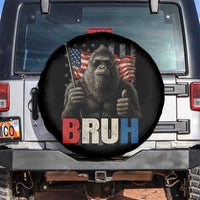 Funny 4th Of July Bigfoot Bruh Spare Tire Cover Patriotic Sasquatch American US Flag - Wonder Print Shop